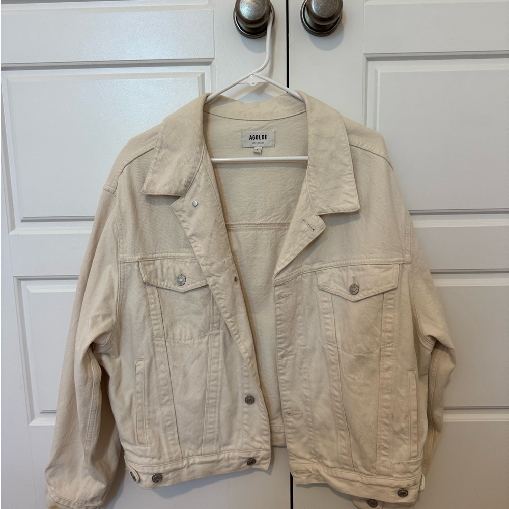 Agolde Off-White Denim Jacket
